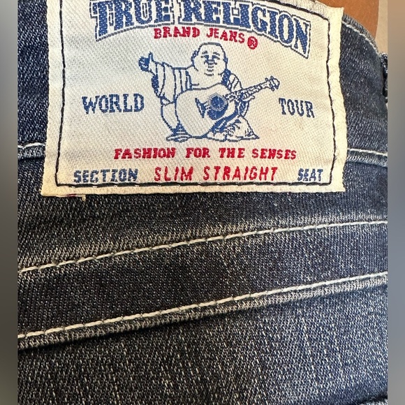 True Religion slim straight jeans with rhinestones - Picture 7 of 9